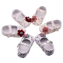 Baby Shoes Baby Girl Breathable Floral Print Anti-Slip Shoes With Flower Casual Sneakers Toddler Soft Soled First Walkers 2024 - buy cheap