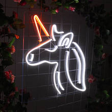 Аниме лошадь неоновая светильник пользовательские СВЕТОДИОДНАЯ вывеска Flex Визуальный работа бар домой Настенный декор орнамент персонализированный подарок 2024 - купить недорого
