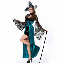 Disfraz para fiesta de Halloween para adultos, Cosplay, bruja negra y púrpura para mujer 2024 - compra barato