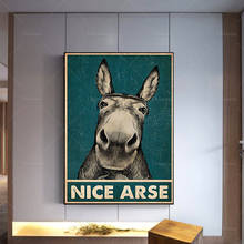 Bonito póster de Arse, póster de burro, obra de arte de burro, regalo de amante de burro, póster sin marco, decoración de pared, arte de pared, decoración de baño 2024 - compra barato