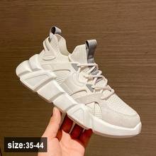 Women Chunky Sneakers Platform 2021 Fashion Spring Breathable Comfort Running Casual Couple Sport  Shoes White Plus Size 35-44 2024 - buy cheap