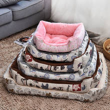 Soft Fleece Large Pet Dog Bed Cat Kennel Warm Cozy Dog House Nest Dog Baskets Mat Autumn Winter Puppy Sofa Cushion XS-XXL Size 2024 - buy cheap