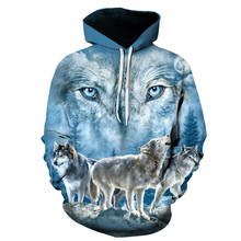 2020 brand new fashion animal 3D printed hoodie, men and women personalized design sweatshirt snow double Wolf harajuku hoodie 2024 - buy cheap