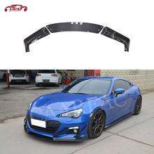 Material de fibra de carbono 3 pçs amortecedor dianteiro lábio queixo spoiler divisores para subaru brz j estilo 2013-2016 decoração do carro automático 2024 - compre barato