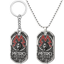 Metro Exodus 2033 Necklace Pendant Keychain Dog Tag Pendant Beads Chain Metal Men Goth Charm Necklaces Key Ring Gifts 2024 - buy cheap