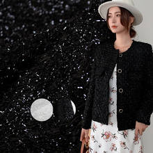 Белый waxberry Франция белый черный твидовый материал одежды Осенняя Женская куртка пальто швейная ткань портной Бесплатная доставка 2024 - купить недорого