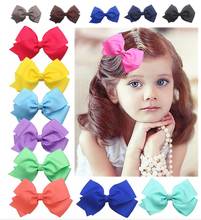 40pcs/lot 4.5 Inches Sweet Candy Color Hair Bows With Clip Kids Girls Boutique Handmade Hair Clip Hairgrips Hair Accessories 2024 - buy cheap