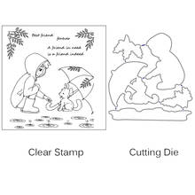 AZSG King Child / Cute Dog Cutting Dies Clear Stamps For DIY Scrapbooking Decorative Card making Crafts Fun Decoration Supplies 2024 - buy cheap