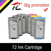 Ylc compatível com hp 72 cartucho de tinta para hp designjet t1100 t1120ps t1100ps 1100 t610t1100 impressora para cartuchos de tinta hp72 2024 - compre barato