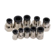 Tubo de mangueira 6mm-12mm do encaixe da tubulação de ar 1/8 "3/8" 1/2 "bsp 1/4" conector pneumático de bronze da linha fêmea encaixe de junção rápida preto 2024 - compre barato