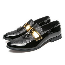 2019 Hot Sale Men Flat Black Golden Formal Patchwork Shoe PU Leather Casual Men Shoes For Man Dress Shoes 2018 New 2024 - buy cheap