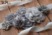 Powmuco Shabby Handmade Floral Adjustable Party Dress Waistband Fashion Polygonal Flower Maternity Belts DIY Wedding Decoration 2024 - buy cheap