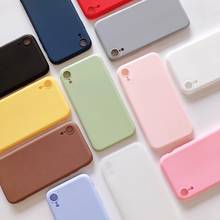 For iPhone 11 Pro Max XS Max XR X Fashion Candy Color TPU Soft silicone Phone case for iPhone 8 7 Plus 6 6S 5 5S SE Cover Capa 2024 - buy cheap