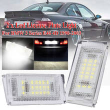 2 peças led luz da placa de licença led canbus luz da cauda do automóvel branco lâmpadas led para bmw 3er e46 4d 1998-2003 acessórios do carro 2024 - compre barato