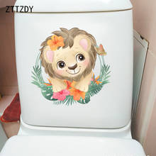 ZTTZDY 23,9 CM × 23,4 CM León casa niños Pared de habitación pegatinas de dibujos animados baño decoración para el baño T2-1028 2024 - compra barato