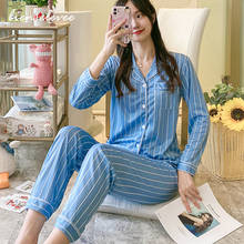 Women's Sleepwear Pajama Sets Long-Sleeve Homewear Sleeping Suit Spring Autumn Pyjama Sets for Ladies Sexy Nightwear Polka Dot 2024 - buy cheap