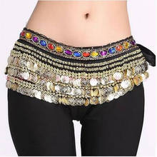 Belly dance costumes senior velvet colors stones 338 gold coins belly dance belts for women belly dancing hip scarf 2024 - buy cheap