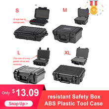 ABS Plastic Sealed Tool Box Safety Case Equipment Toolbox Suitcase Impact Resistant Tool Case Shockproof  Outdoor Tool box 2024 - compre barato