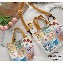 W&G Japanese Cartoon Small Illustration Canvas Bag 2021 New Small Single-handle Shoulder Bag Messenger Bag 2024 - buy cheap