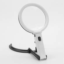 12 LED lamps foldable lighting magnifier hand-held external power battery dual-purpose manufacturer direct sales Loupe 3D-1B 2024 - buy cheap