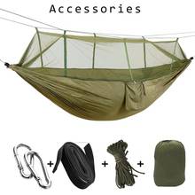 Camping/garden Hammock with Mosquito Net Outdoor Furniture 1-2 Person Portable Hanging Bed Strength Parachute Fabric Sleep Swing 2024 - buy cheap