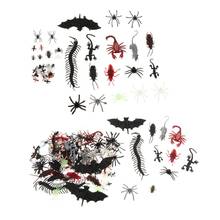 44/150pcs/lot Horror Halloween Props Tricks Simulation Centipede Model Fake Insect Bug Toy Kids Favors 2024 - compra barato