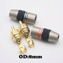 HiFi audio cable RCA gold-plated audio amplifier lotus plug RCA welding plug AV connector 8mm 2024 - buy cheap