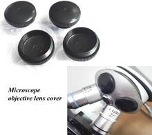 Tampa universal para lente de microscópio biológico, acessórios universais para microscópio com proteção contra poeira e lentes objetivas com 10 peças 2024 - compre barato
