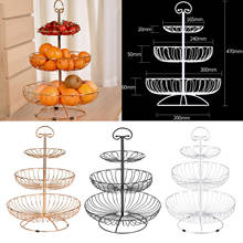 3 Layers Minimalism Fruit Bowl Wire Basket Kitchen Fruit Stand Vegetable Baskets for Countertop Organizer 2024 - buy cheap