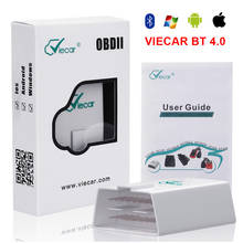 Viecar-ferramenta de diagnóstico automotivo elm 327 v1.5 obd2, para android/ios, obdii, scanner original, bluetooth 4.0 2024 - compre barato
