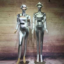 ballroom dance Silver Space robot suit singer stage show wears clothe party club catwalk model performance dresses skirt dj 2024 - buy cheap