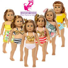 18 Inch Doll Swimming Clothes for 17inch Baby Doll Bikini Wear 18" Girl Doll Summer Cloth Children Girl Christmas Gifts 2024 - buy cheap