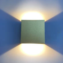 Светодиодный алюминиевый настенный квадратный светильник 6 Вт, 10 Вт 2024 - купить недорого