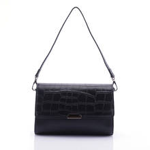 Menina sacos de couro genuíno camada superior do couro moda padrão de crocodilo sacos senhora bolsas ombro bolsa mensageiro feminina