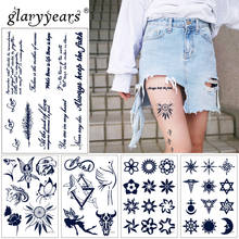 Glaryyears 1 лист реалистичные близкие к реальному тату водонепроницаемые полупостоянные татуировки стикеры сексуальные маленькие боди-арт поддельные для мужчин и женщин 2024 - купить недорого