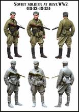 1/35  Resin Model Building Kit Figure  soviet soldier at rest ww2 2024 - buy cheap