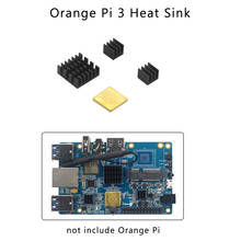 Радиаторы для оранжевого Pi 4, алюминиевый медный радиатор, охлаждающая подставка, металлический охлаждающий вентилятор для оранжевого Pi 3 2024 - купить недорого