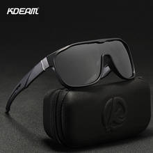 KDEAM  High Quality Fashion Sunglasses Mirror Sport  Polarized Men Sunglass  Safety UV400 Shades Glasses With Free Box 2024 - buy cheap