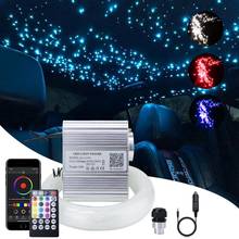 Car use Bluetooth app 10W Twinkle RGBW Fiber optic light engine LED starry ceiling lights kit 150/200pcs 0.75mm 2M with 28key RF 2024 - buy cheap