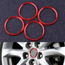 DWCX Car Aluminum 4Pcs Red Wheel Center Hub Ring Cover Trim Fit For Mazda3 Mazda6 CX-5 CX-3 2016 2017 2024 - buy cheap