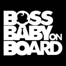 Sticker 3D Boss Baby On Board Funny Car Sticker White Reflective Car Sticker Decal Vinyl Sticker On Car Styling 17.8CM*13.5CM 2024 - buy cheap