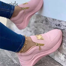 Women Autumn Shoes New Arrival Artificial PU Side Zipper Ladies Comfortable Casual Loafers Outdoor Sport Female Trendy Sneakers 2024 - buy cheap