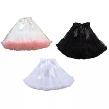 Women Lolita Cosplay Petticoat A-Line Puffy Tutu Skirt Layered Tulle Ballet Dance Pettiskirts Big Bowknot Underskirt 2024 - buy cheap