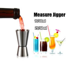 1PC 15/30ml 25/50ml Stainless Steel Measure Jigger Cup Dual Shot Cocktail Wine Shaker Drink Spirit Barware Home Kitchen Gadgets 2024 - buy cheap