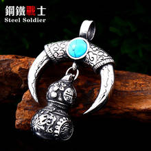 Steel soldier music calabash pendant chain stainless steel cucurbit necklace cool men jewelry 2024 - buy cheap