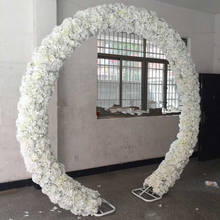 New Arrival Wedding Arch Flower Row Artificial Rose Hydrangea Styles Backdrop Centerpieces Road Cited Flowers Rows 2024 - buy cheap