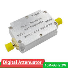 ATT 10M-6GHZ 2W Digital attenuator step 0.5DB 0-31.5 CNC range FOR HAM radio Amplifier Receiver IF Frequency TYPE-C power 2024 - buy cheap