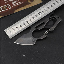 Karambit-mini cuchillo 9CR18MOV, herramienta multiusos para caza, supervivencia, táctico, hoja fija, de autodefensa 2024 - compra barato
