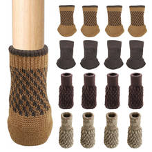Calcetines antideslizantes para patas de silla, protectores de suelo de tela, tejido de lana, para mesa, funda para muebles, 4 Uds. 2024 - compra barato