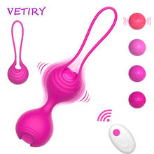 Vibrador kegel com 10 velocidades, bola vaginal com controle remoto para apertar a vagina, brinquedo sexual de geisha, bola ben wa feminina 2024 - compre barato